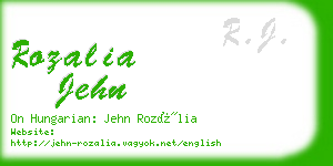 rozalia jehn business card